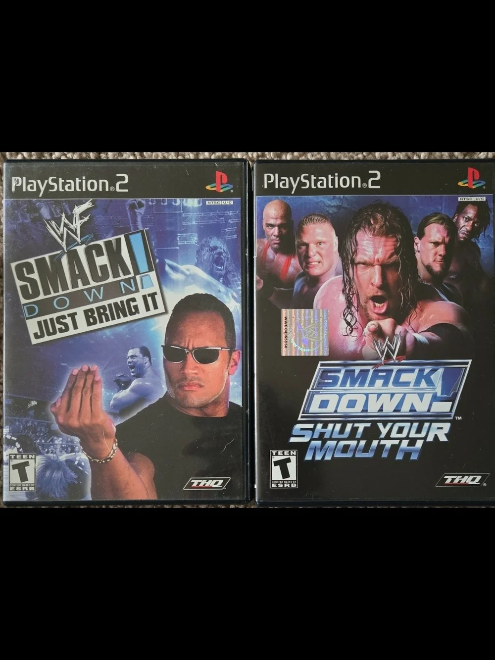 Sony PlayStation 2 WWE SmackDown: Just Bring It & Shut Your Mouth - Blue Black